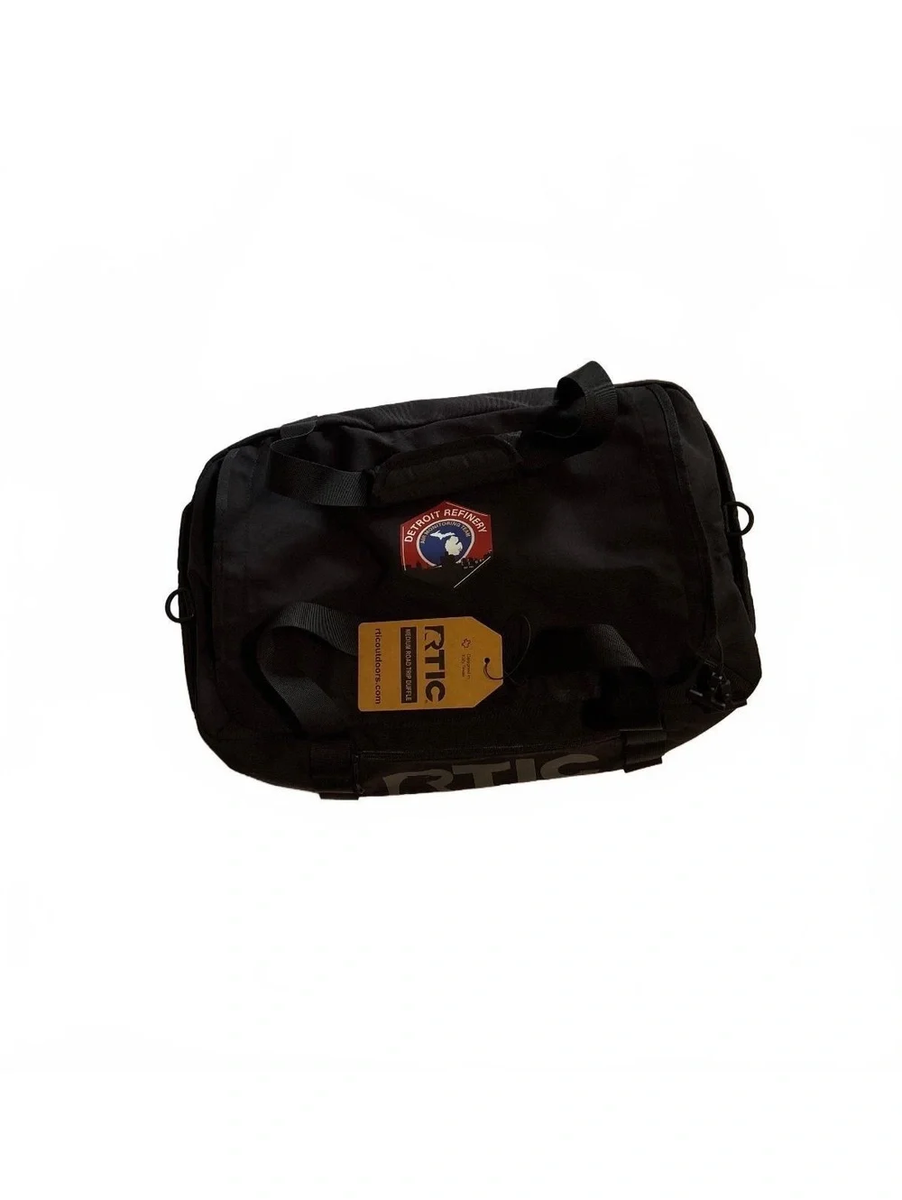 RTIC Road Trip Duffle Bag 45L Black Detroit Refinery Air Monitoring Team NWT